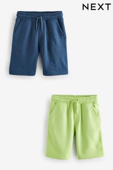 Green/Blue 2 Pack Basic Jersey Shorts (3-16yrs) (N16792) | €17 - €31