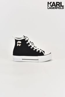 Karl Lagerfeld Kampus Max High Top Lace Up Black Trainers (N16881) | ￥22,900