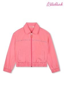 Billieblush Pink Zip Twill Elasticated Jacket
