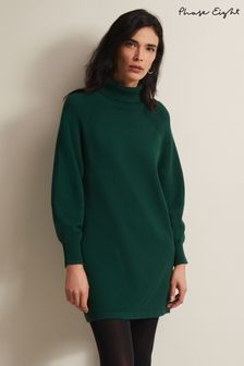 Phase Eight Green Ellie Chunky Knit Mini Dress (N16989) | OMR51