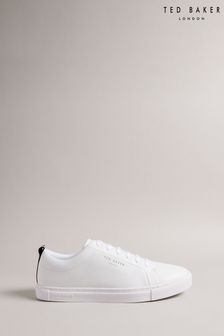 أبيض - حذاء رياضي أبيض بنعل مطاطي بتفاصيل شريط قماش Artem من Ted Baker (N17143) | 47 ر.ع