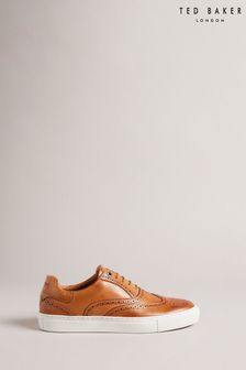 Ted Baker Natural Dentton Burnished Leather Brogue Hybrid Shoes (N17184) | 593 QAR
