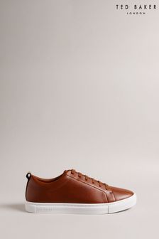 بني - حذاء رياضي أبيض بنعل مطاطي بتفاصيل شريط قماش Artem من Ted Baker (N17188) | 47 ر.ع
