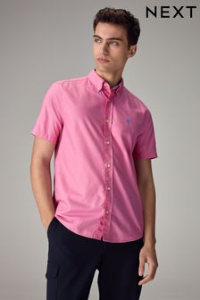 Rózsaszínű - Oxford Short Sleeve Shirt (N17326) | 9 960 Ft