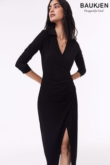 שמלה שחורה דגם Isla עם ‪Lenzing™ Ecovero™‬ של Baukjen (N17797) | ‏649 ‏₪