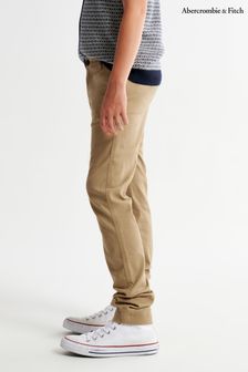 Abercrombie & Fitch Twill Smart Chino Brown Trousers