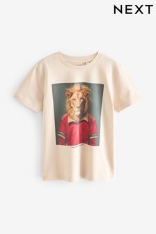 Stone Football Lion Short Sleeve Graphic T-Shirt (3-16yrs) (N17911) | kr91 - kr137
