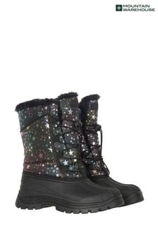 Dark Black - Mountain Warehouse Kids Whistler Sherpa Lined Snow Boots (N18185) | kr680