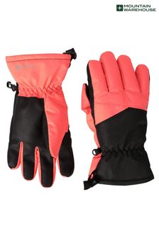 Mountain Warehouse Red Extreme Kids Waterproof Fleece Lined Ski Gloves (N18202) | 114 QAR