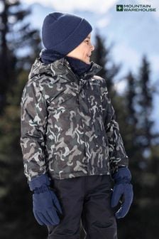 Mountain Warehouse Black Fleece Lined Printed Ski Kids Jacket And Pant Set (N18207) | €139