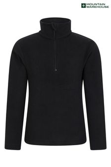 Negru - Bluză din fleece cu fermoar pe jumătate pentru copii Mountain Warehouse Camber Ii (N18213) | 107 LEI