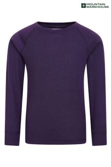 Mountain Warehouse Purple Talus Kids Round Neck Thermal Top (N18218) | $31