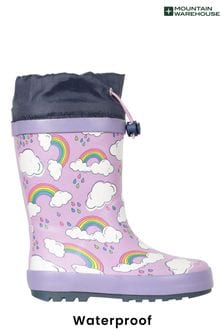 Mountain Warehouse Purple Pattern Winter Toddler Waterproof Fleece Lined Wellies (N18225) | $38