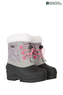 Mountain Warehouse Grey Arctic Junior Waterproof Fleece Lined Snow Boots (N18228) | ￥5,640