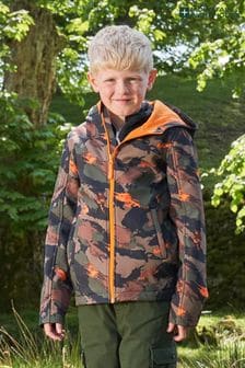 Mountain Warehouse Green Kids Exodus II Printed Water Resistant Softshell Jacket (N18254) | €34