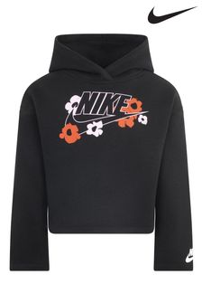 Nike Black Little Kids Floral Hoodie (N18379) | kr640
