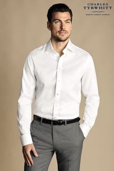 Charles Tyrwhitt White Egyptian Cotton Windsor Weave Slim Fit Shirt (N18838) | 107 €