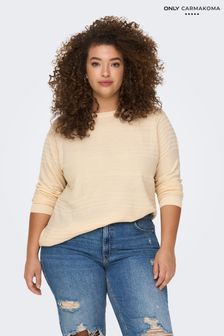 ONLY Curve Cream Textured Lightweight Jumper (N18847) | AED139