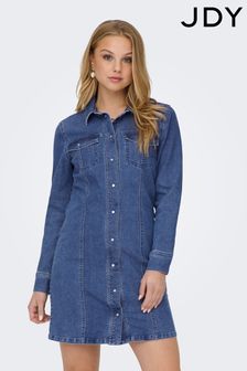 JDY Blue Long Sleeve Denim Shirt Dress (N18850) | 69 €