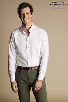 Charles Tyrwhitt Non-iron Twill With Printed Trim Slim Fit Shirt
