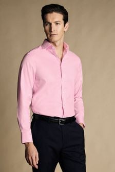 Charles Tyrwhitt Pink Non-iron Twill Slim Fit Shirt (N18862) | €80