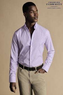 Charles Tyrwhitt Check Non-iron Button-Down Oxford Slim Fit Shirt