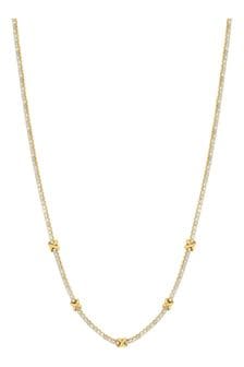 Inicio Gold Plated Cubic Zirconia Kiss Necklace (N18878) | 322 QAR