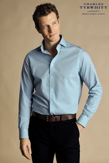 Blue - Charles Tyrwhitt Mini Slim-fitgingham Check Non-iron Poplin Ca Shirt (N18903) | kr1 100
