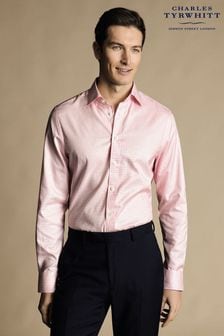粉色 - Charles Tyrwhitt 条纹埃及棉修身衬衫 (N18909) | NT$3,270