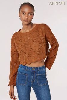 Apricot Red Scallop Hem Pointelle Jumper (N20173) | NT$1,630