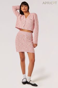 Apricot Pink Textured Check Mini Skirt (N20203) | €44