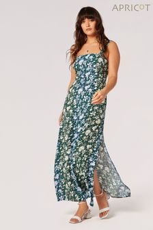 綠色 - Apricot 水彩玫瑰條紋吊帶洋裝 (N20209) | NT$2,100