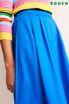 Boden Blue Isabella Cotton Sateen Skirt (N20213) | 421 QAR