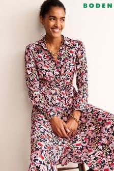 Boden Pink Petite Kate Midi Shirt Dress (N20216) | $166