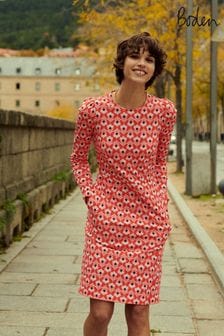 Boden Red Petite Penelope Jersey Dress (N20217) | kr909