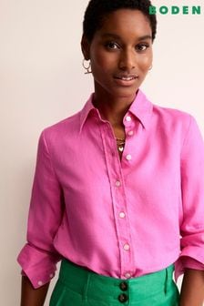 Boden Pink Petite Sienna Linen Shirt (N20231) | AED360