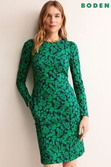 أخضر - فستان جيرسيه للأحجام الصغيرة Penelope من Boden (N20252) | 446 ر.س