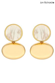 Jon Richard Gold Tone Mother Of Pearl And Polished Drop Earrings (N20395) | $40