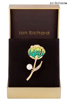 Jon Richard Tone Gift Boxed Floral Brooch