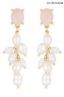 Jon Richard Gold Semi Precious And Freshwater Pearl Earrings (N20475) | $48