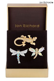 Jon Richard Black Gift Boxed Insect Brooches 3 Pack (N20480) | €34