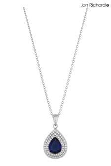 Jon Richard Silver Cubic Zirconia Pendant Necklace - Gift Boxed (N20483) | €43