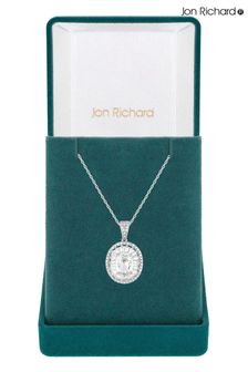 Jon Richard Silver Cubic Zirconia Statement Crystal Pendant Necklace (N20548) | AED194