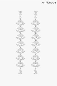 Jon Richard Silver Cubic Zirconia Linear Drop Earrings (N20573) | €55