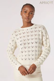 Apricot Natural Open Pointelle Self Stripe Jumper (N20607) | NT$1,630