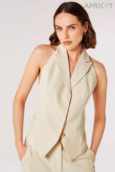 Apricot Natural Backless Pinstripe Waistcoat (N20631) | $83