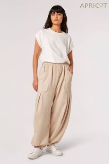 Apricot Natural 2 Pocket Pleat Oversized Joggers (N20645) | €44