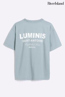 River Island Blue Boys Luminis Back Print T-Shirt (N20717) | AED79