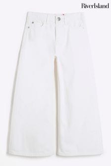 River Island White Girls Wide Leg Jeans (N20736) | $33 - $40