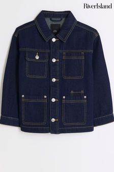 Синяя джинсовая куртка для мальчиков River Island индиго (N20749) | €37 - €46